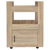 vidaXL Kitchen Trolley Sonoma Oak 23.6x17.7x31.5" Engineered Wood