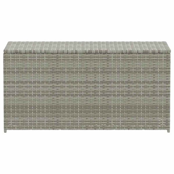 vidaXL Patio Storage Box Poly Rattan 39.4"x19.7"x19.7" Gray