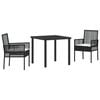 vidaXL Garden Dining Set with Cushion 5 pcs Brown Poly Rattan