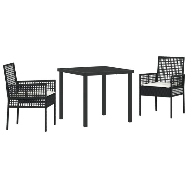 vidaXL Garden Dining Set with Cushion 5 pcs Brown Poly Rattan