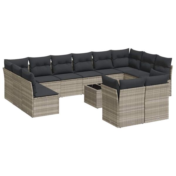 vidaXL Garden Sofa Set Light Grey and Dark Grey