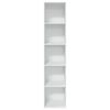 vidaXL Bookcase White Engineered wood Tall Bookcase Rectangular