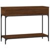 vidaXL Console Table Brown Oak Engineered Wood, Metal