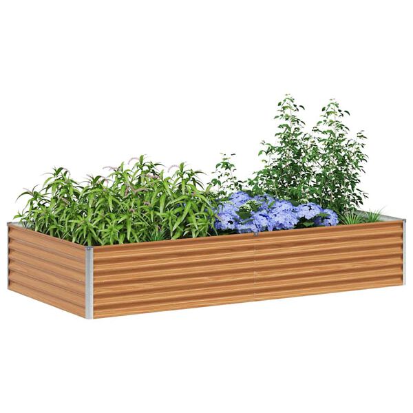 vidaXL Garden Raised Bed Rusty Corten Steel Large Decorative Inlays