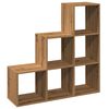 vidaXL Room Divider Bookcase Artisan Oak Engineered Wood 3-Tier