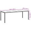 vidaXL Garden Table Grey and Black