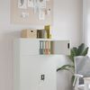 vidaXL File Cabinet Light Grey Powder-coated Steel Medium Locks