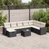 vidaXL Garden Sofa Set Black, Cream White