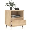 vidaXL Bedside Cabinet Set of 2 Sonoma oak Engineered wood, metal Medium