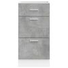 vidaXL Bottom Cabinet Concrete Grey Engineered Wood Medium