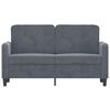 vidaXL 2-Seater Sofa Dark Gray 47.2" Velvet