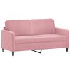 vidaXL Sofa Set Pink Velvet (100% polyester), metal, textilene, plywood