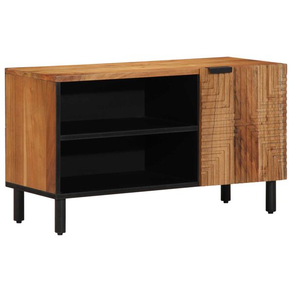 vidaXL TV Units with Shelf Solid Acacia Wood 31.50 x 12.40 x 18.11 in