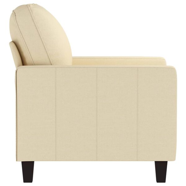 vidaXL Sofa Chair Cream Fabric (100% polyester), metal, textilene Single