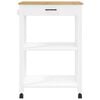 vidaXL Kitchen Trolley MONZA 23.6"x15.7"x34.8" Solid Wood Pine