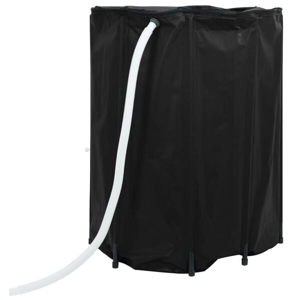 vidaXL Water Tank Black PVC Medium Foldable Water Tank Cylindrical