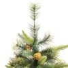 vidaXL Artificial Hinged Christmas Tree Green PVC 94.5 in