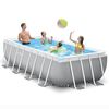 INTEX Above Ground Pool Grey, White, Blue Steel frame, PVC