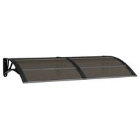 vidaXL Door Canopy Black 59.1"x29.5" Polycarbonate