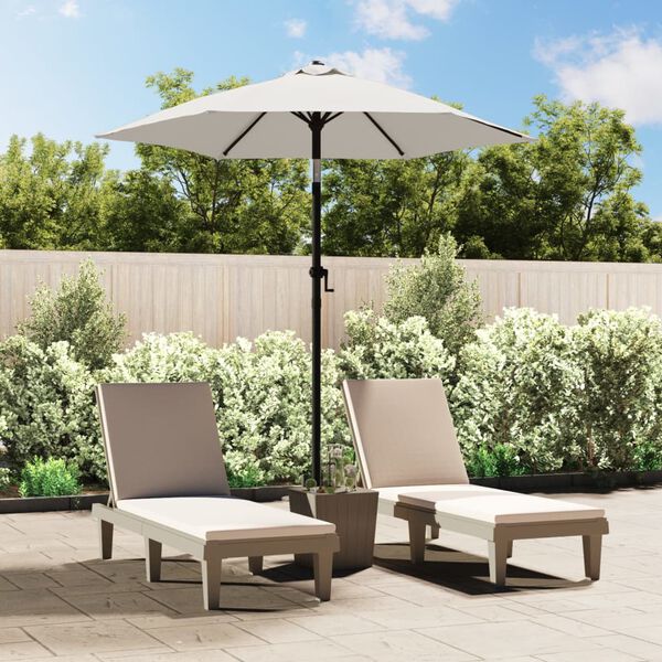 vidaXL Garden Umbrella Sand white and dark gray