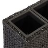 vidaXL Raised Bed Black Water hyacinth, Plastic, Steel Large Planters