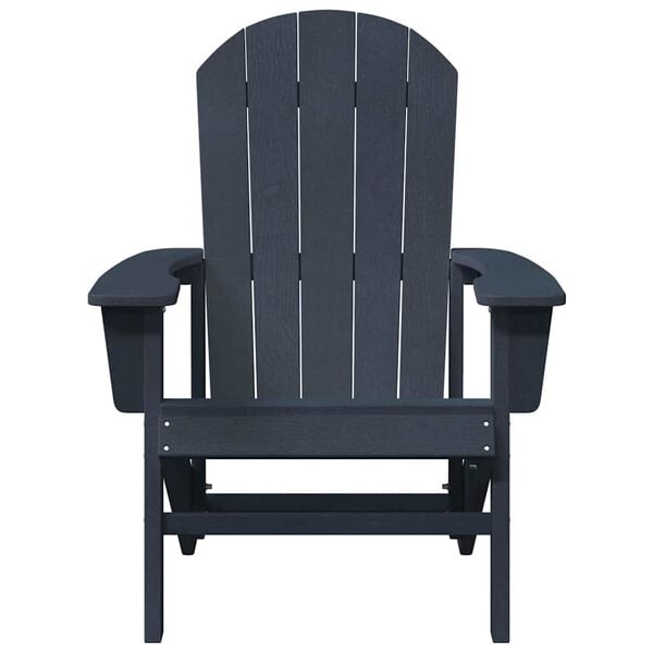 vidaXL Adirondack Chair Navy Blue 32.28 x 29.13 x 36.22 in HDPE
