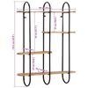 vidaXL Wall Shelf 90x20x116,5&nbsp;cm Solid Rough Wood Mango