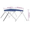 vidaXL 4 Bow Bimini Top Blue 95.7"x77.2"x53.9"