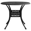 vidaXL Bistro Set Black Cast aluminum 1 Table, 4 Chairs Durable
