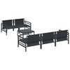 vidaXL Garden Sofa Set with Cushion 6 pcs Anthracite Steel & fabric