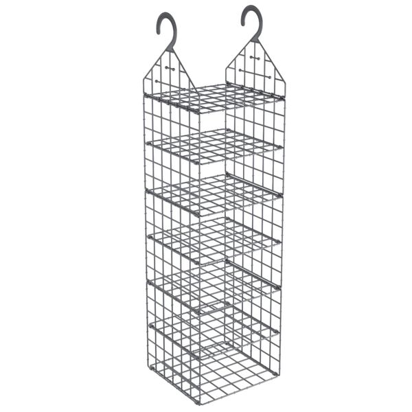 vidaXL Hanging Closet Organizer Grey PP (Polypropylene), PE (Polyethylene)