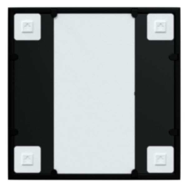 vidaXL Mirror Black Metal, glass 15.7x15.7 in Wall mounting