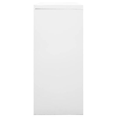 vidaXL Sliding Door Cabinet with Planter Box Gray 35.4"x15.7"x44.5" Steel