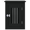 vidaXL Dog Crate Furniture Black Engineered wood, Steel 17.7x24.4x23.2 in