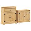 vidaXL Bathroom Furniture Set Honey wax finish