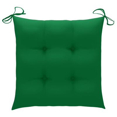 vidaXL Chair Cushions 6 pcs Green 19.7"x19.7"x2.8" Fabric