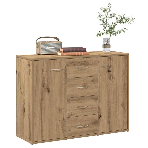 vidaXL Sideboard Artisan Oak 34.6x11.8x25.2" Engineered Wood