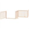 vidaXL Dog Gate Set of 6 Natural Poplar wood 6 panels Foldable