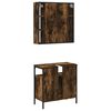 vidaXL Bathroom Furniture Set Smoked Oak