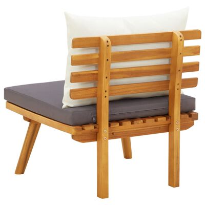 vidaXL Patio Chair with Cushions Solid Acacia Wood