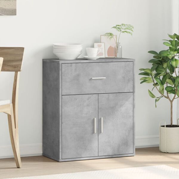 vidaXL Sideboard Concrete Gray 23.6"x12.2"x27.6" Engineered Wood