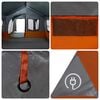 vidaXL Tents with Roof Gray and orange 620 x 322 x 240 cm Polyester