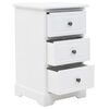 vidaXL Nightstand White MDF 13.8 x 12.6 x 23.2 in Bedside Table