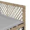 vidaXL Garden Chair Mix Beige, Light Grey PE Rattan, Powder-Coated Steel