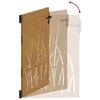 vidaXL Garden Gate 33.5x49.2" Corten Steel Grass Design