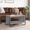 vidaXL Coffee Table Grey Sonoma Engineered Wood, Metal Medium