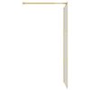 vidaXL Walk-in Shower Wall with Clear ESG Glass Gold 39.4"x76.8"