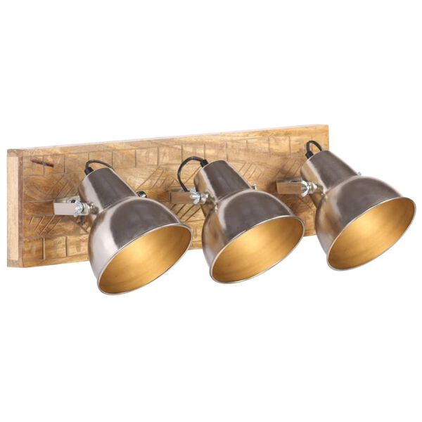 vidaXL Wall Lamp Silver and brown