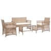 vidaXL Garden Lounge Set Beige and Cream White
