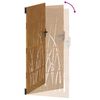 vidaXL Garden Gate 33.5x78.7" Corten Steel Grass Design